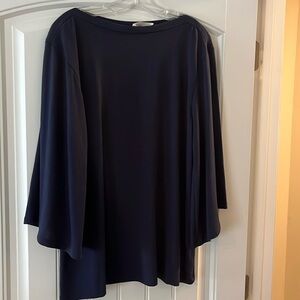 Elegant Navy Women's Top1x